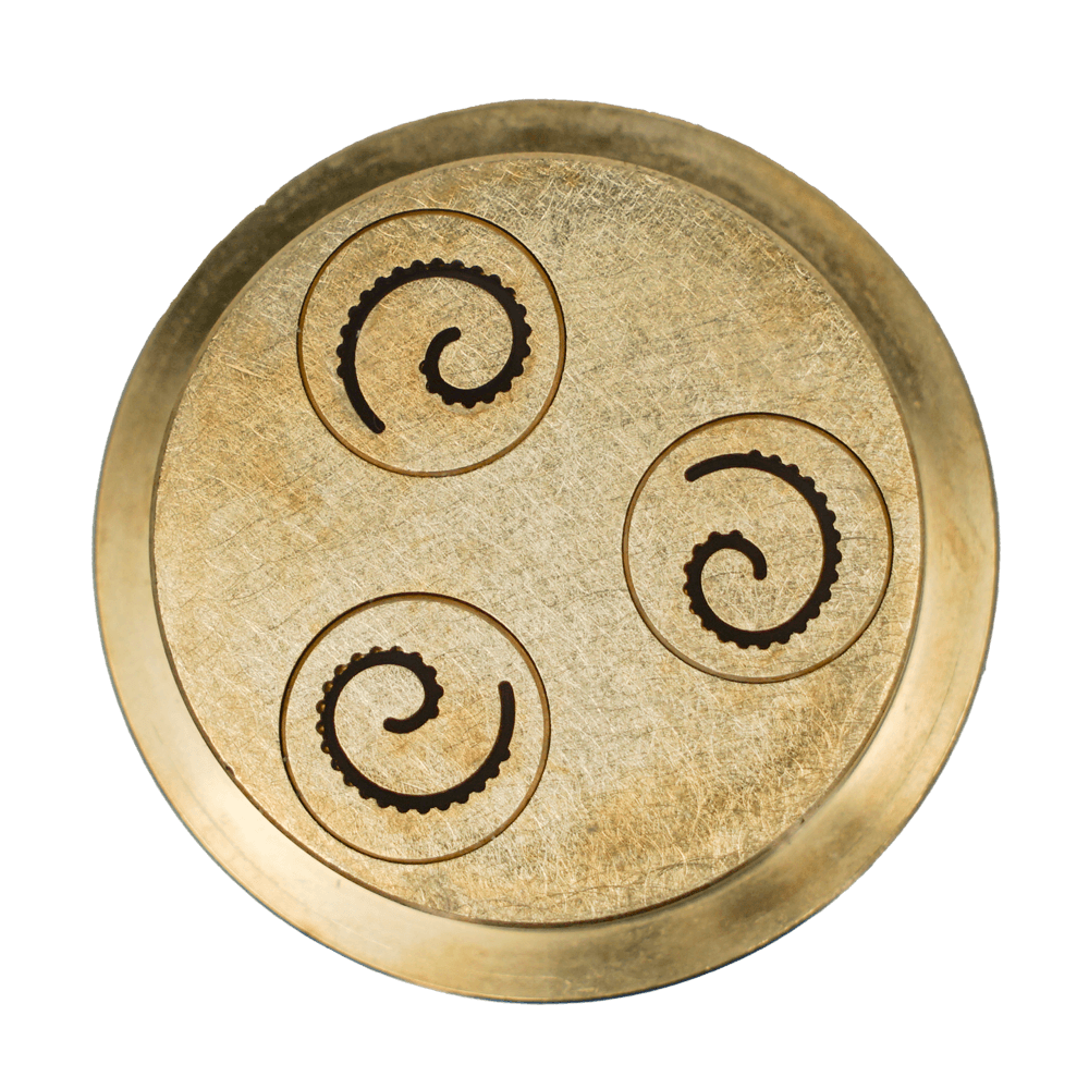 Matrize Nr. 254 - Torchietto Nudelmatrize Nr. 254 für Torchietto-Nudeln für Nudelmaschine Emma und PN 100 ohne Hintergrund.