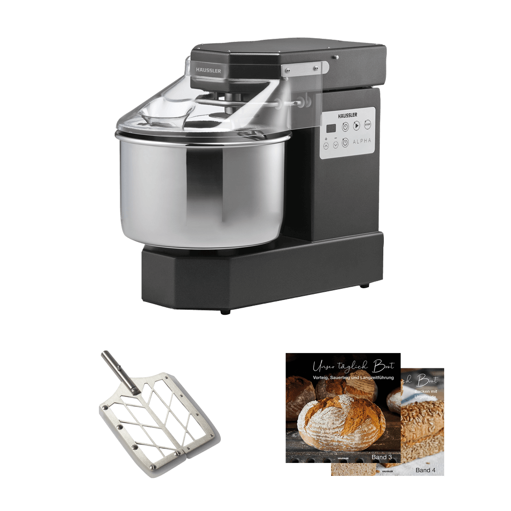 Alpha 1G in Anthrazit, Rührpaddel, Bücher ohne Hintergrund