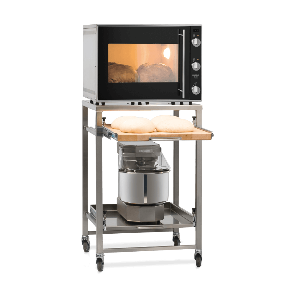 Backstation Mono mit Alpha Backstation mit Elektro-Steinbackofen Mono und Teigknetmaschine Alpha