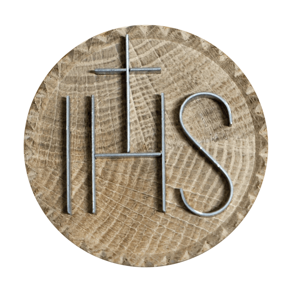 Brotstempel IHS, Ansicht von Motiv IHS mit einem Kreuz
