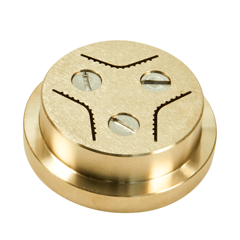 Matrize Nr. 50a - Conchiglie / Muscheln Nudelmatrize Nr. 50a für Conchiglie / Muschel-Nudeln für Nudelmaschine Emma und PN 100 ohne Hintergrund.