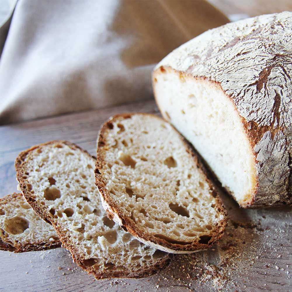 Biertreberbrot 1 kg Aufgeschnittenes Biertreberbrot abgebildet