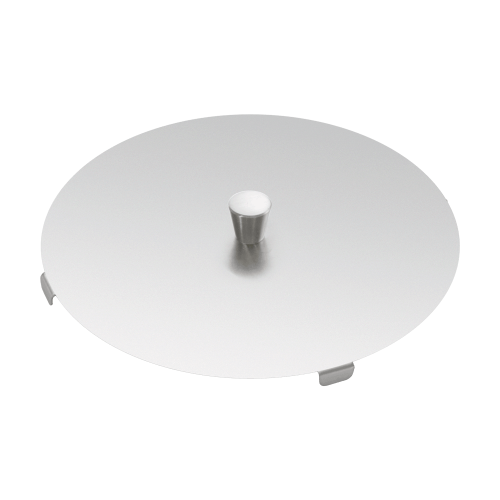 Edelstahl Schüsselabdeckung mit Griff ohne Hintergrund