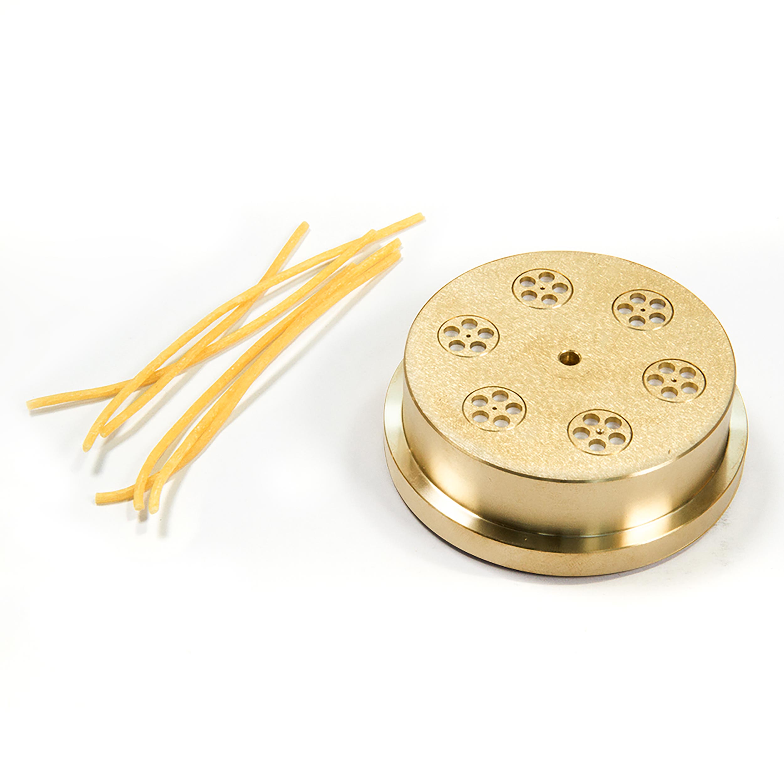 Matrize Spaghettoni für Pasta 300, mit Beispielnudeln