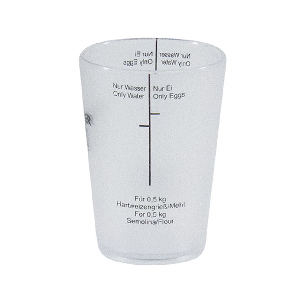 Messbecher - LUNA Messbecher für Nudelmaschine LUNA oder Emma ohne Hintergrund.