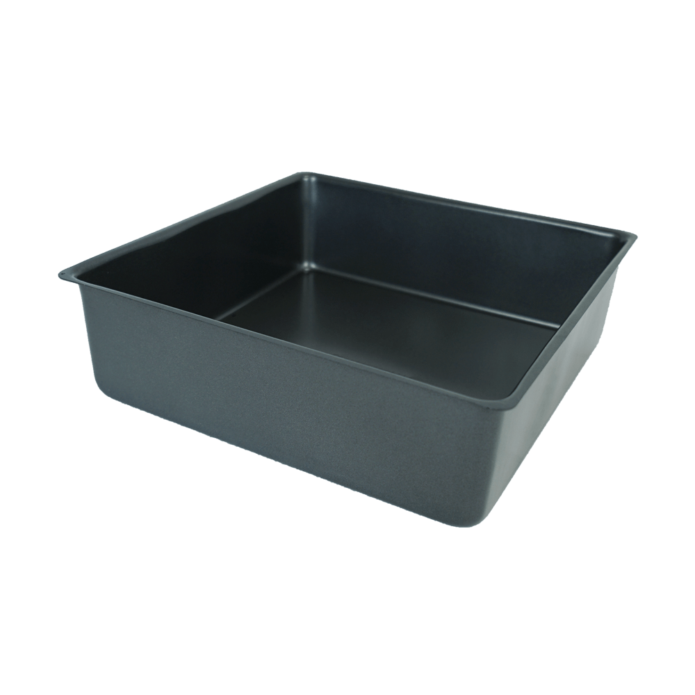 Kuchenform schwarz und quadratisch ohne Hintergrund