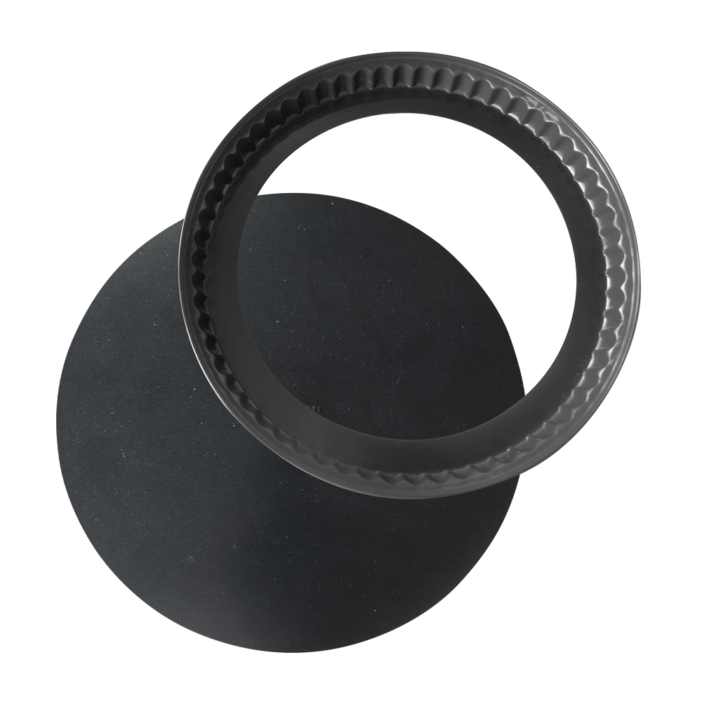 Quicheform mit Hebeboden Ø 28 cm schwarze Quicheform mit herausgenommenem Hebeboden ohne Hintergrund