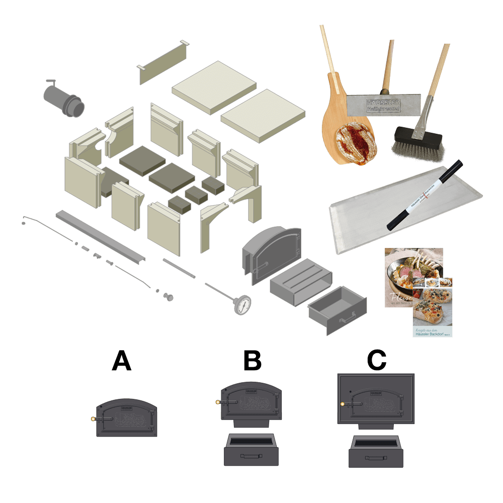 Holzbackofen-Bausatz - Paket HABO 6/8 Holzbackofen-Bausatz - Paket HABO 6/8