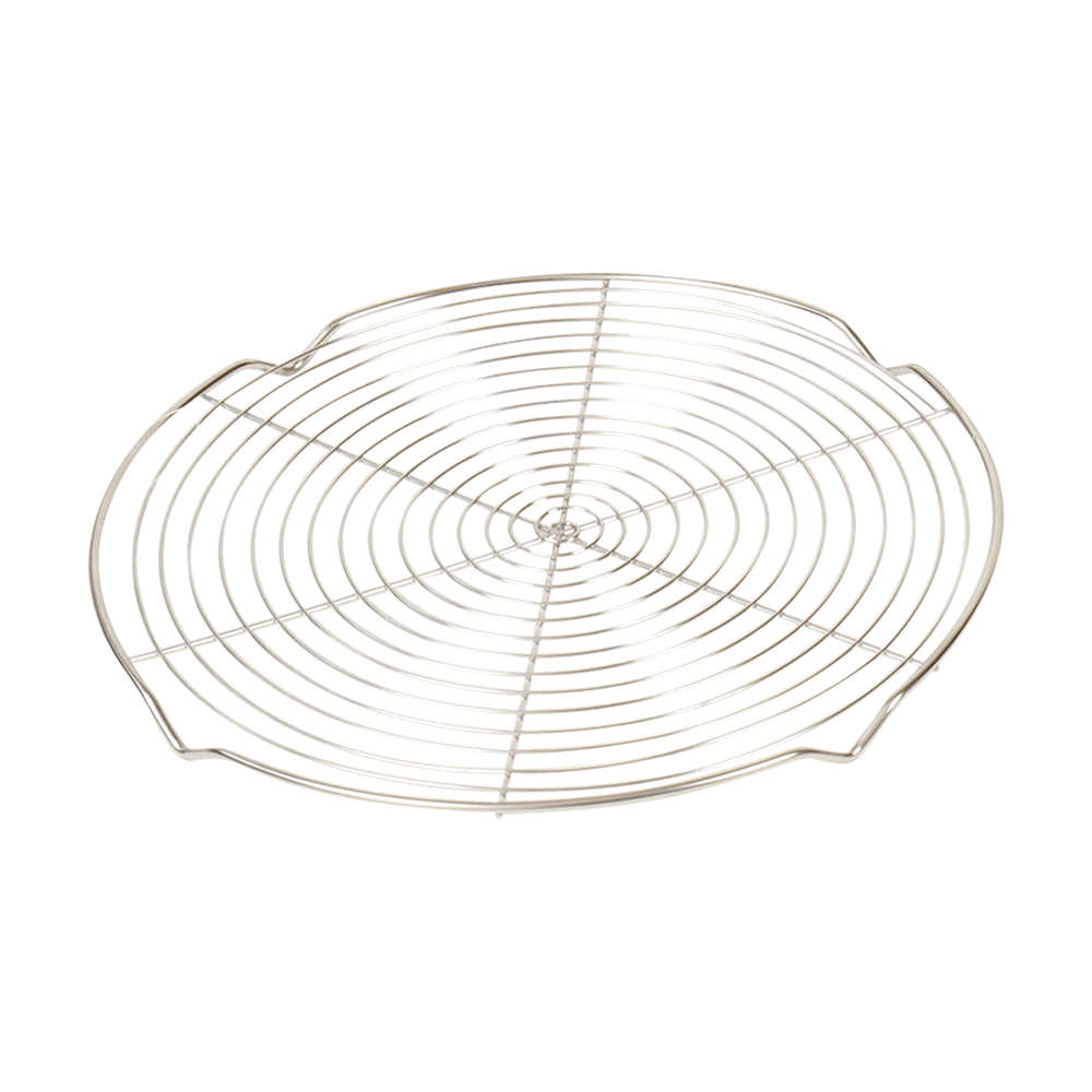 Rundes Kuchengitter im Durchmesser 36 cm ohne Hintergrund.