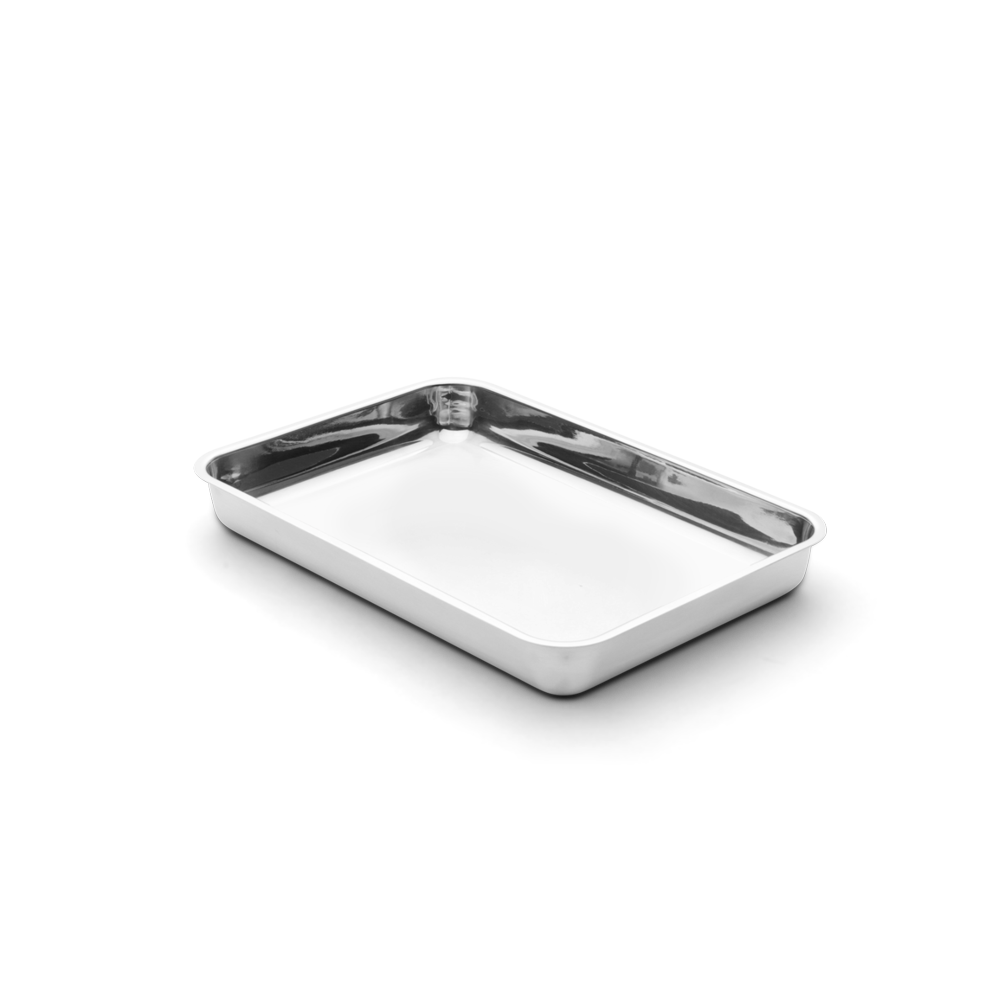 Vielseitige Servier- und Zubereitungsplatten Edelstahlschale