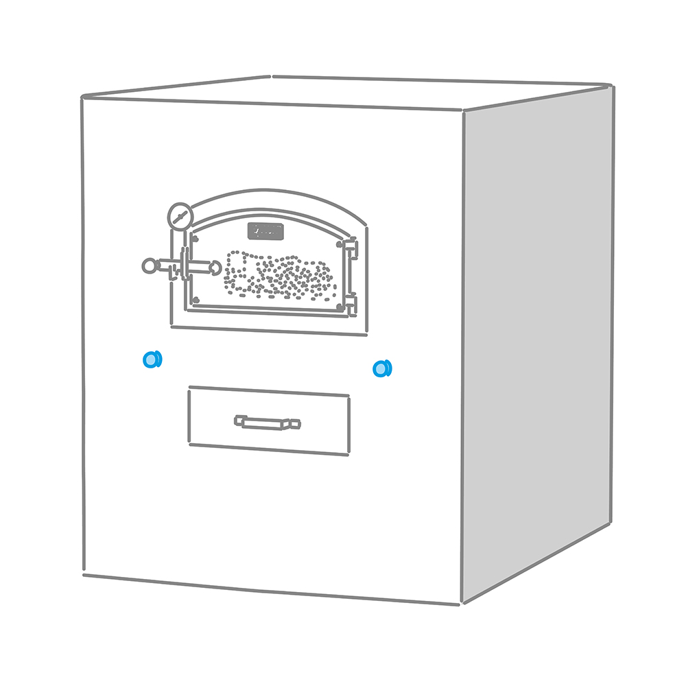 Ablage an Bausätzen Zeichnung von einem Bausatz, Anleitung wie die Führungsrohre anzubringen sind