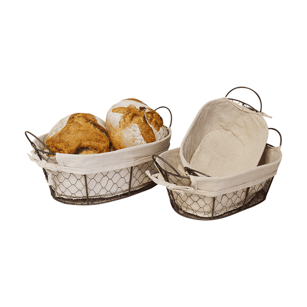 Brotkörbchen gefüllt im Country-Style ohne Hintergrund