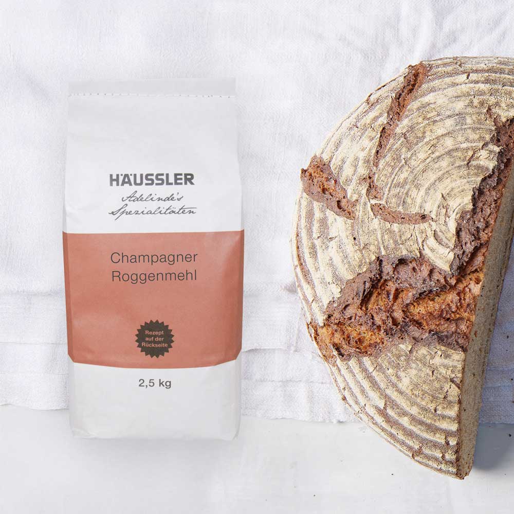 Champagner Roggenmehlmischung für saftiges Roggenmischbrot Rustikales Roggenbrot mit Champganger-Roggenmehlmischung