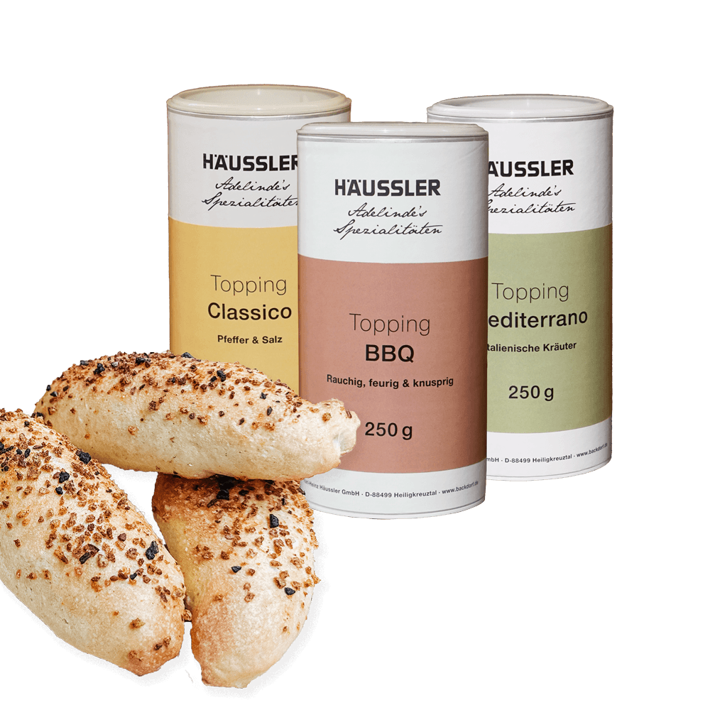 Verschiedene Toppings mit Seelen
