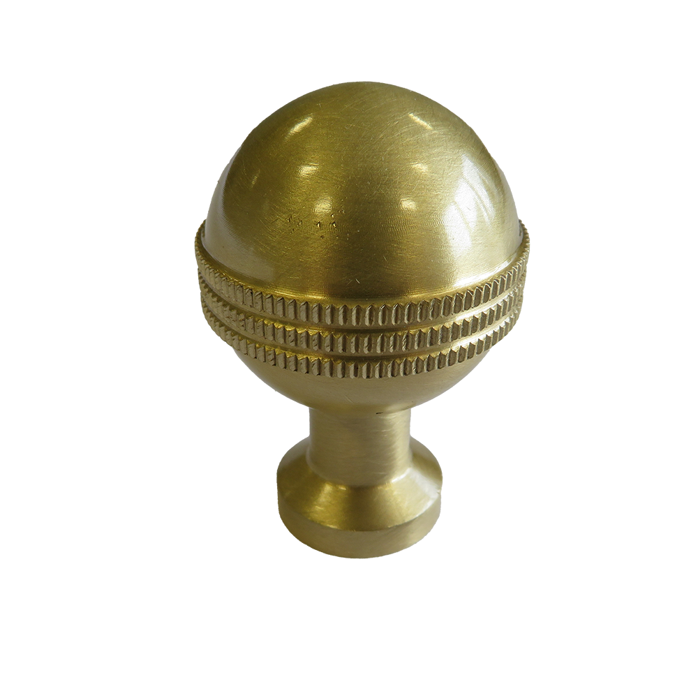 Goldener Messingknopf mit einem Durchmesser von 40 Millimeter für den Holzbackofen