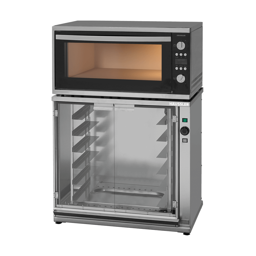 Gärschrank zum gehen lassen von Teig für Primus Ofen. Auf dem Gärschrank steht ein Primus.