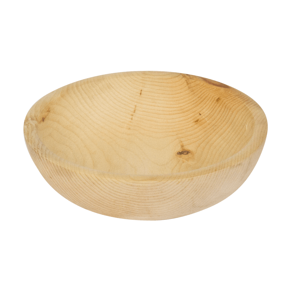 Holzschüssel aus Zirbelkiefer ohneHintergrund