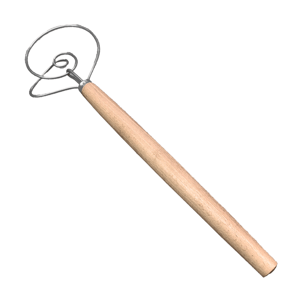 Dänischer Schneebesen in der Länge 39 cm ohne Hintergrund.