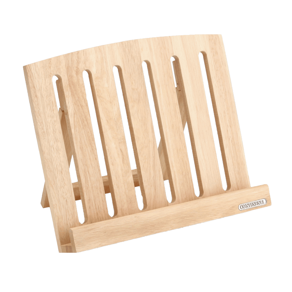 Kochbuchhalter aus Gummibaumholz Kochbuchhalter aus Gummibaumholz ohne Hintergrund