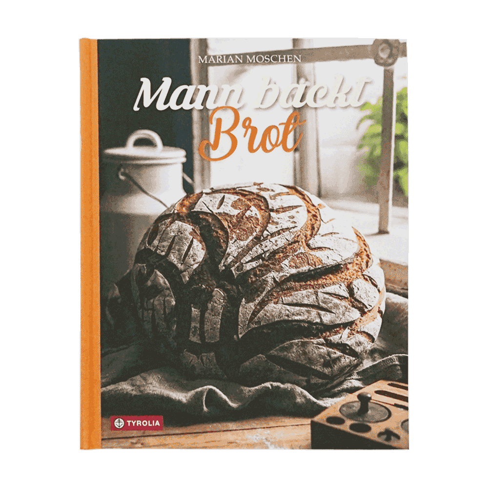Titel des Buches: "Mann backt Brot"
