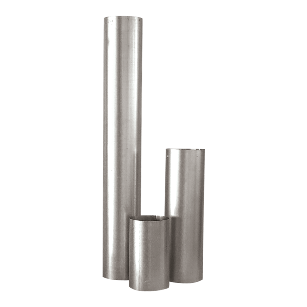 Rauchrohrabzug Edelstahl 3 Rauchrohre aus Edelstahl in unterschiedlichen Größen