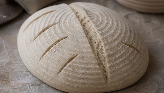 Eingeschnittenes Brot Rattanmuster