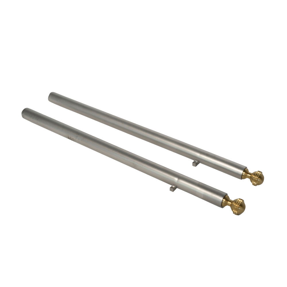 Zeichnung von einem Bausatz, Anleitung wie die Führungsrohre anzubringen sind