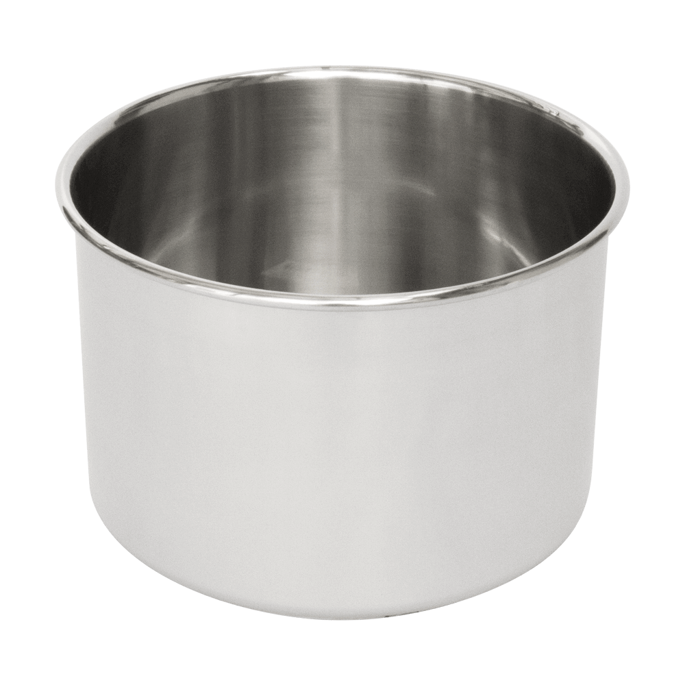 Edelstahl Teigkessel für die Teigknetmaschine, ohne Hintergrund 