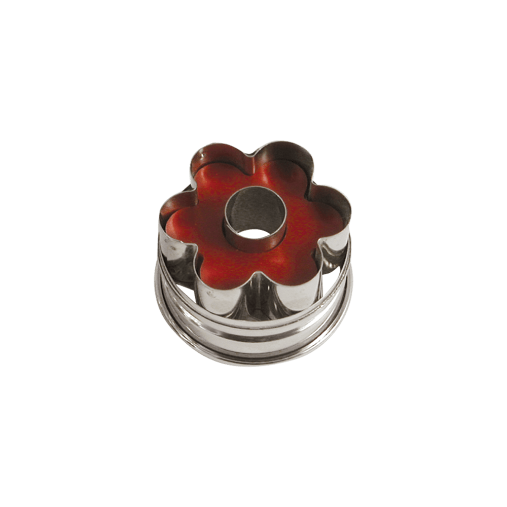 Zerlegbare Linzer Ausstecher: Form Rosette 6,5 Zentimeter Durchmesser