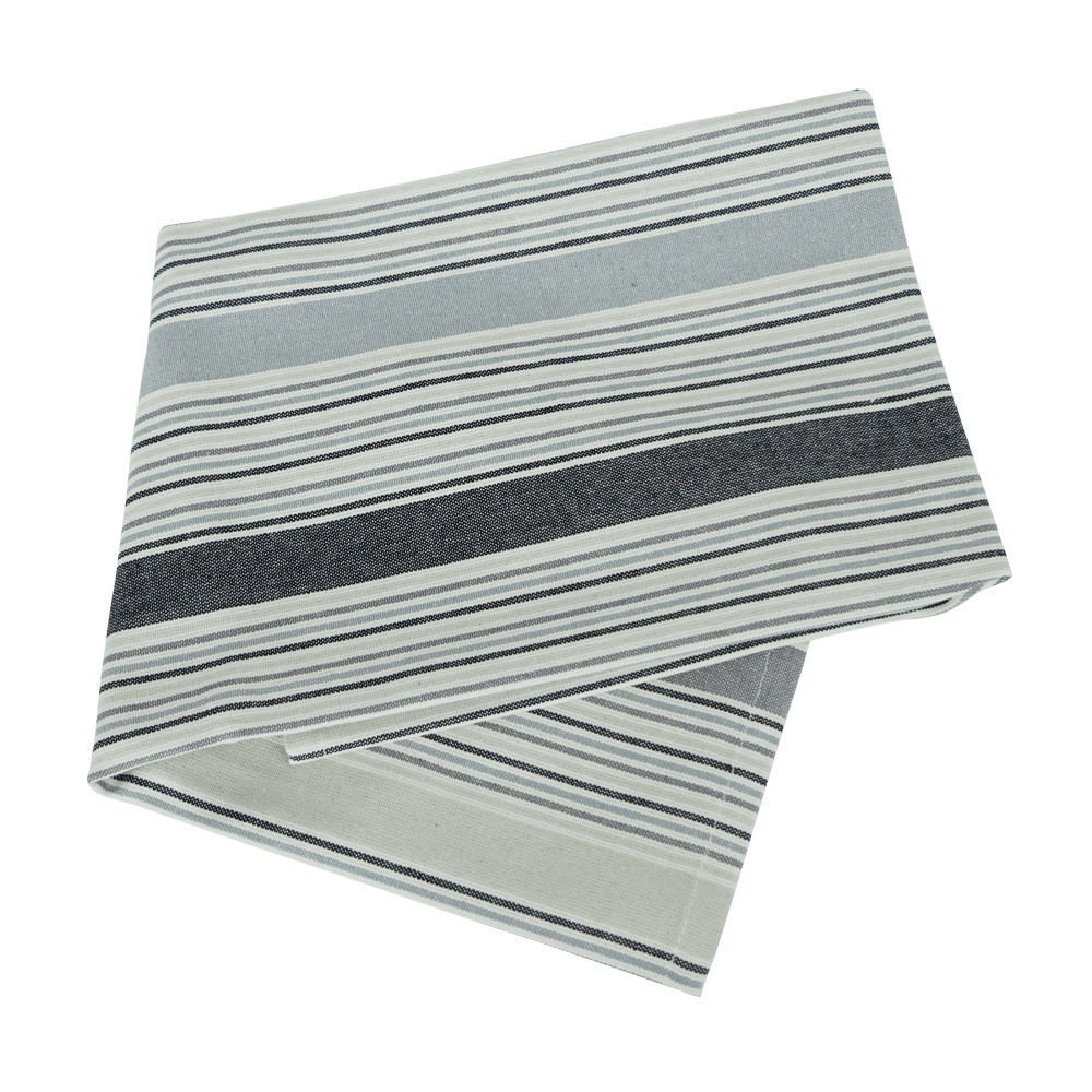 Geschirrtuch in grau und grün-Tönen ohne Hintergrund.