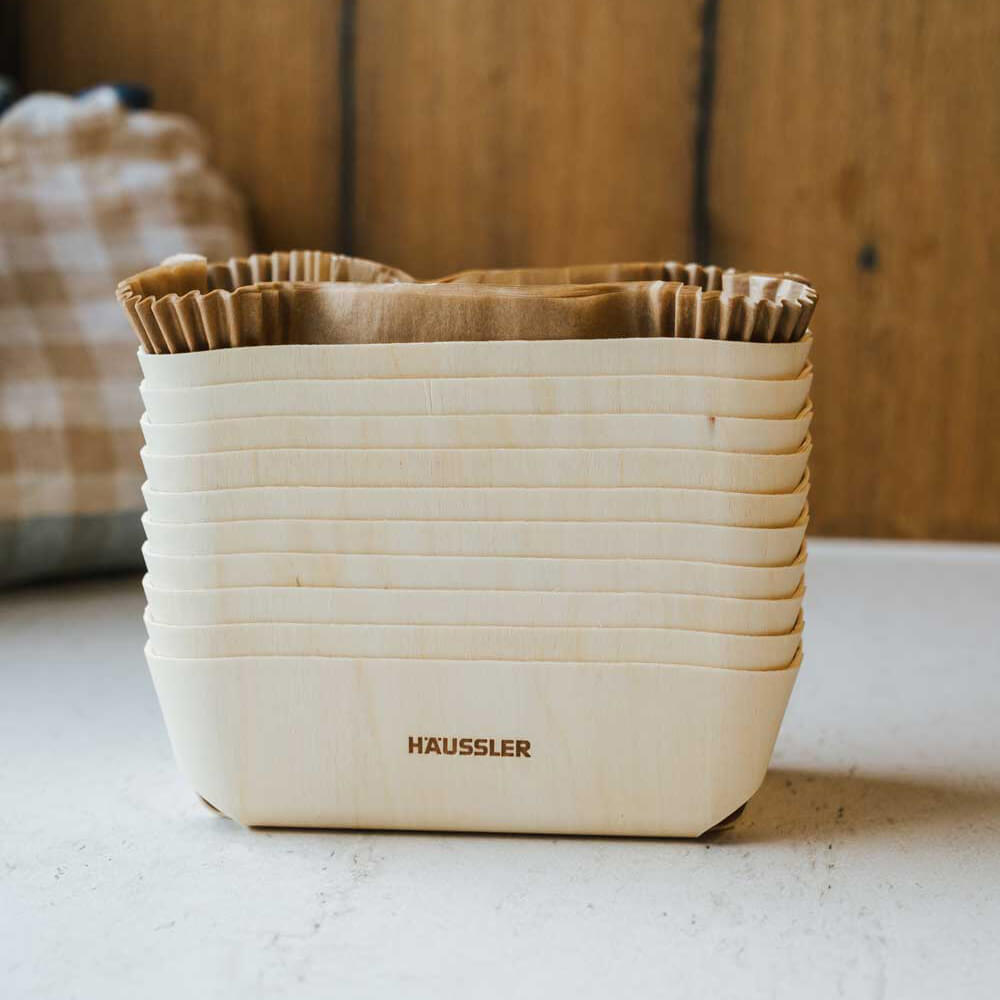 Holzbackform aus Pappelholz Holzbrotformen mit Einleger in der Küche