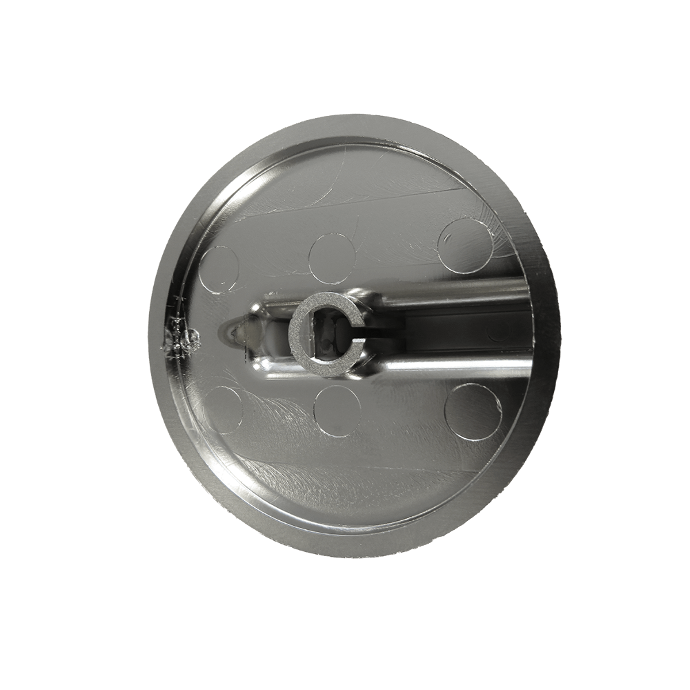 Drehgriff Temperaturskala Primus und Master Silberner Drehgriff mit einer Temperaturskala für die Elektrobacköfen Primus und Master.