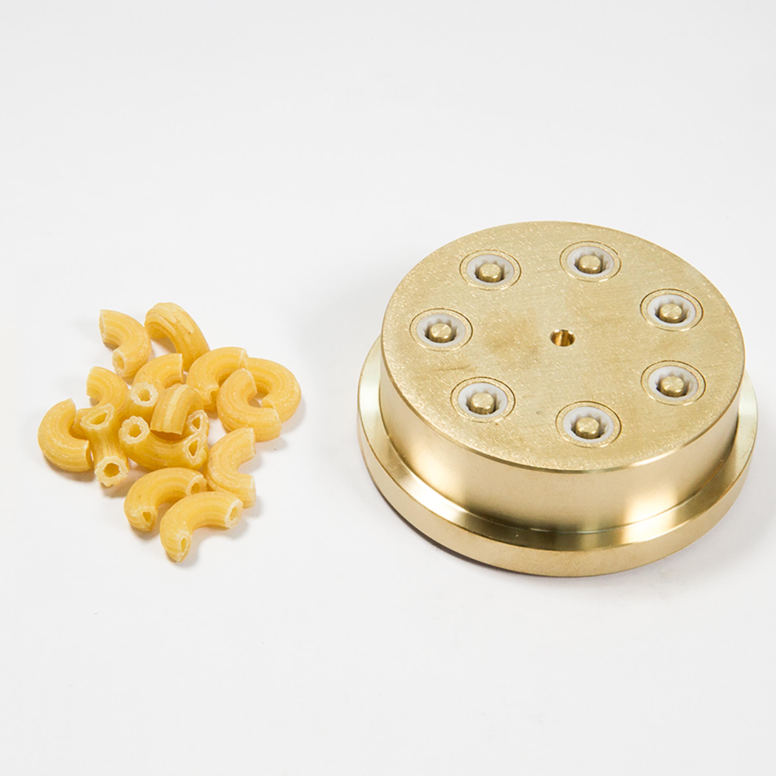 Matrize Nr. 36, Pasta 300 Matrize Gomiti für Pasta 300 mit Beispielnudeln