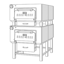 Wood-burning ovens for up to 120 loaves of bread