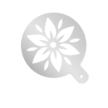 Mehlschablonen mit Motiv – Blüte