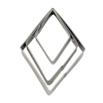 Terrassenausstecher Edelstahl Rhombus (länge 3/5/7 cm)