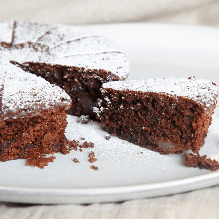 Schoko-Birnenkuchen glutenfrei 